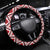 Red Taniko Motif Aotearoa Manaia and Silver Fern Steering Wheel Cover