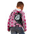 Pink Taniko Motif Aotearoa Manaia and Silver Fern Kid Hoodie