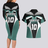 Custom New Zealand Bicycle 2025 Couples Matching Long Sleeve Bodycon Dress and Hawaiian Shirt LT03 - Polynesian Pride