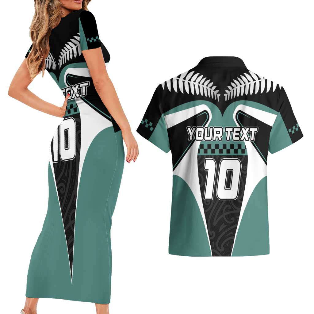 Custom New Zealand Bicycle 2025 Couples Matching Short Sleeve Bodycon Dress and Hawaiian Shirt LT03 - Polynesian Pride