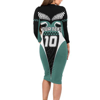 Custom New Zealand Bicycle 2025 Family Matching Long Sleeve Bodycon Dress and Hawaiian Shirt LT03 - Polynesian Pride