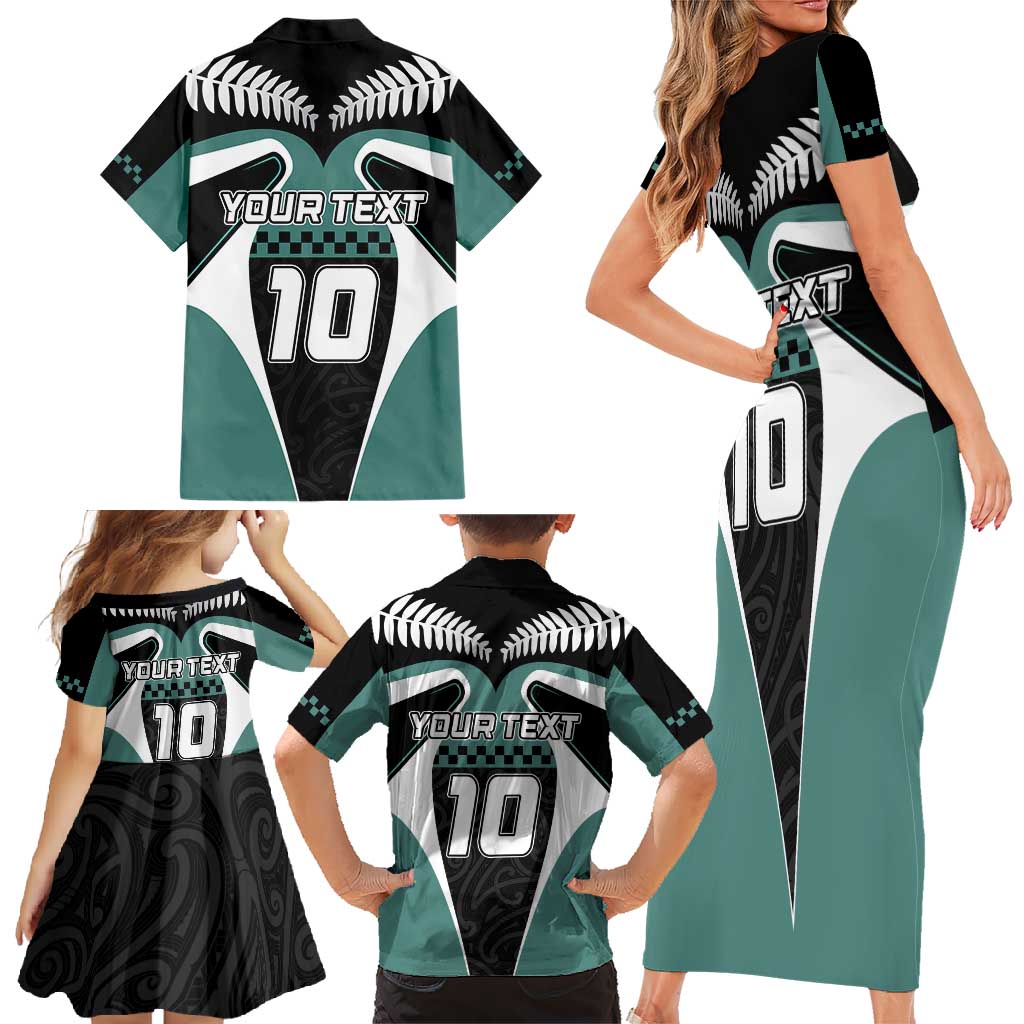 Custom New Zealand Bicycle 2025 Family Matching Short Sleeve Bodycon Dress and Hawaiian Shirt LT03 - Polynesian Pride