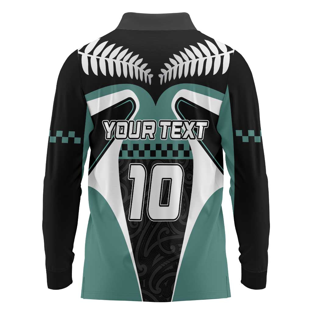 Custom New Zealand Bicycle 2025 Long Sleeve Polo Shirt