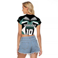 Custom New Zealand Bicycle 2025 Raglan Cropped T Shirt LT03 - Polynesian Pride