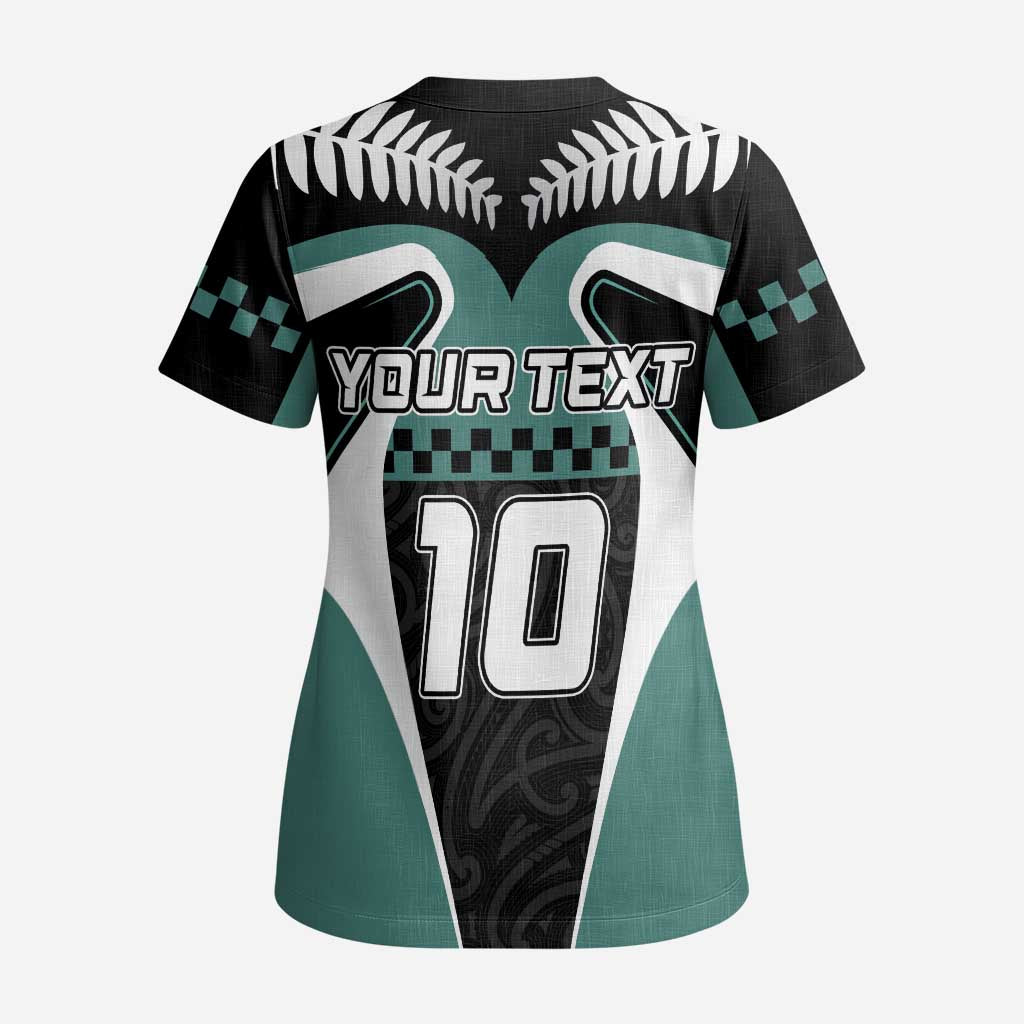 Custom New Zealand Bicycle 2025 Scrub Top - Polynesian Pride