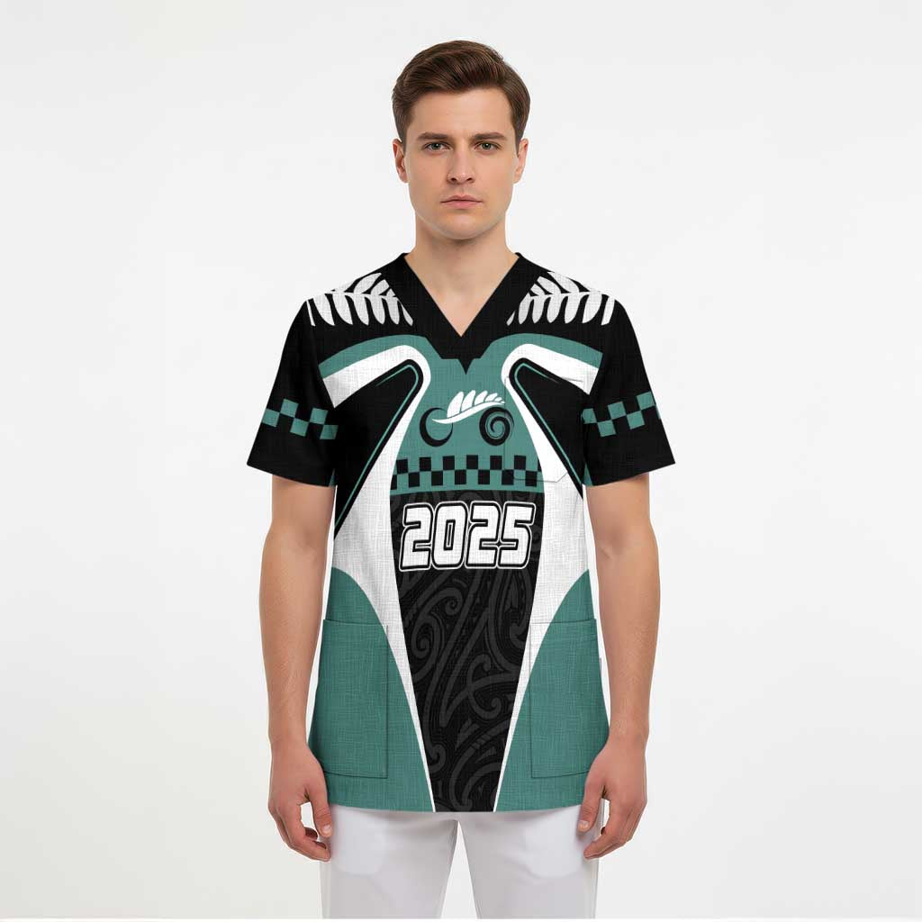 Custom New Zealand Bicycle 2025 Scrub Top - Polynesian Pride