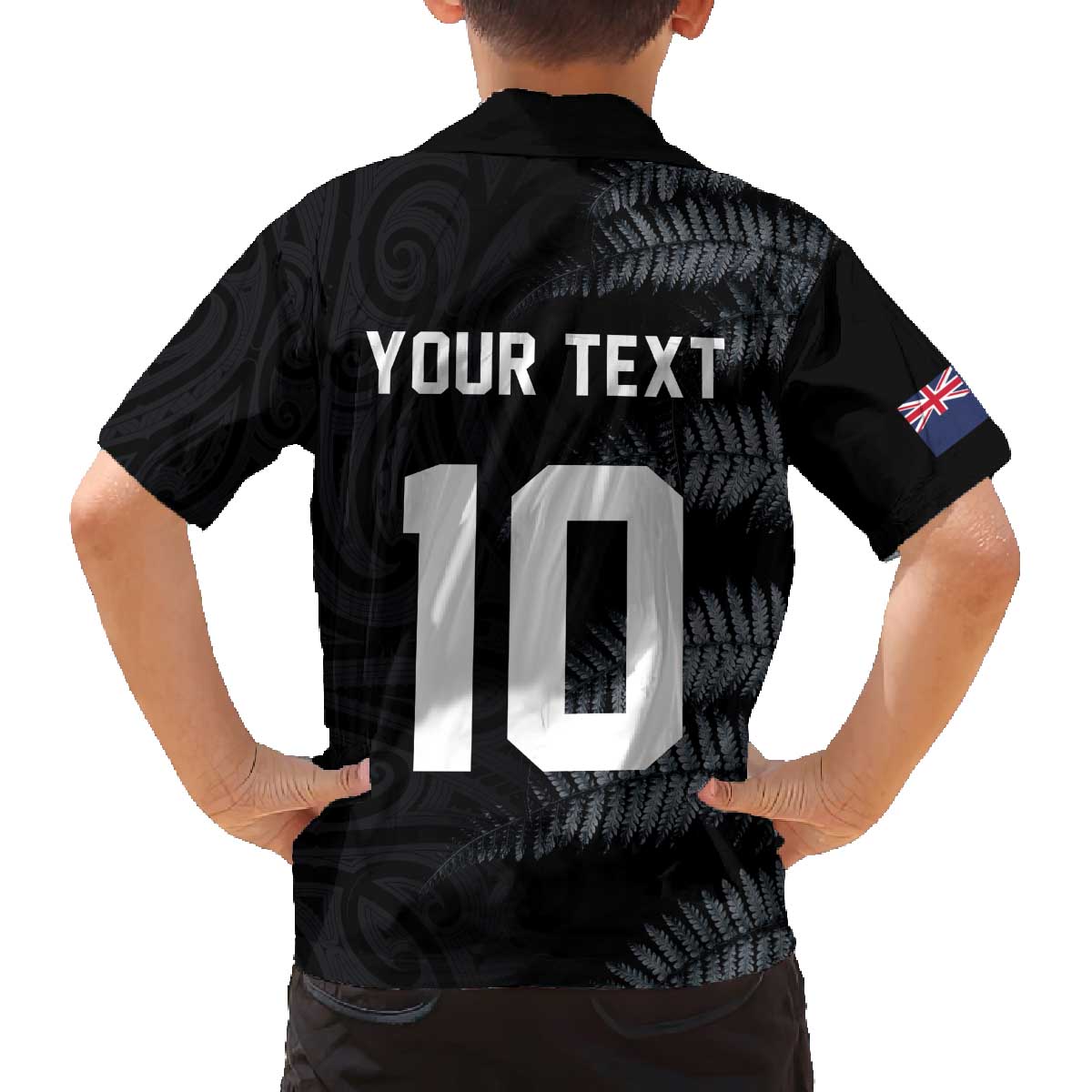 Custom New Zealand Football-Towards World Cup 2026 Family Matching Off The Shoulder Long Sleeve Dress and Hawaiian Shirt