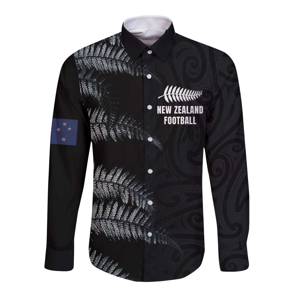 Custom New Zealand Football-Towards World Cup 2026 Long Sleeve Button Shirt