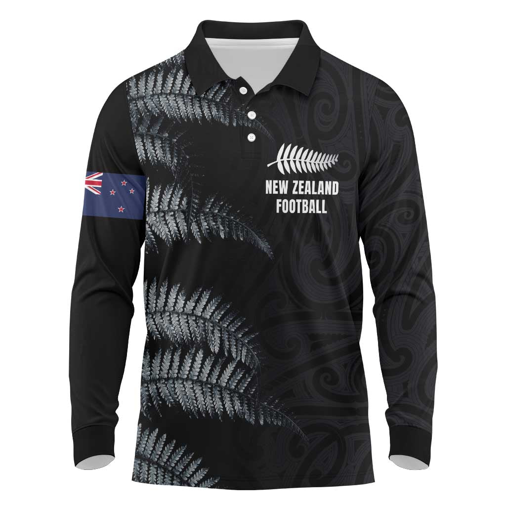 Custom New Zealand Football-Towards World Cup 2026 Long Sleeve Polo Shirt