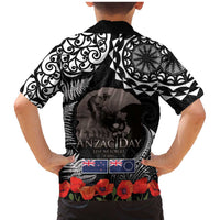 New Zealand and Cook Islands ANZAC Day Family Matching Mermaid Dress and Hawaiian Shirt Gallipoli Lest We Forget Tatau Art Tribal and Maori Tattoo with Fern