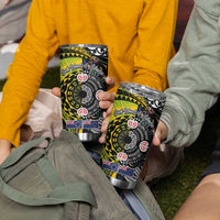 New Zealand and Cook Islands Together Tumbler Cup Tatau Art Tribal Pattern-Maori Tattoo with Fern and Paua Shell LT03 - Polynesian Pride