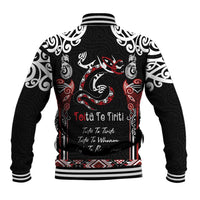 Aotearoa Toitu Te Tiriti-Maori Taniwha Baseball Jacket Toitu Te Whenua Toitu Te Reo Maori LT03 - Polynesian Pride