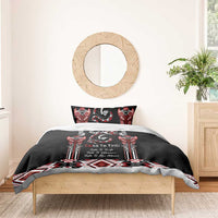 Aotearoa Toitu Te Tiriti-Maori Taniwha Bedding Set Toitu Te Whenua Toitu Te Reo Maori