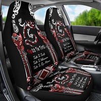 Aotearoa Toitu Te Tiriti-Maori Taniwha Car Seat Cover Toitu Te Whenua Toitu Te Reo Maori