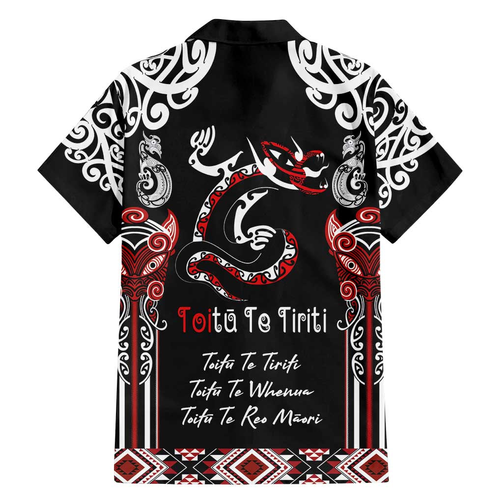 Aotearoa Toitu Te Tiriti-Maori Taniwha Family Matching Long Sleeve Bodycon Dress and Hawaiian Shirt Toitu Te Whenua Toitu Te Reo Maori LT03 - Polynesian Pride