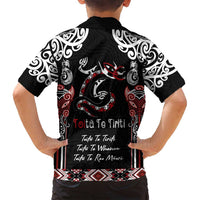 Aotearoa Toitu Te Tiriti-Maori Taniwha Family Matching Puletasi and Hawaiian Shirt Toitu Te Whenua Toitu Te Reo Maori LT03 - Polynesian Pride