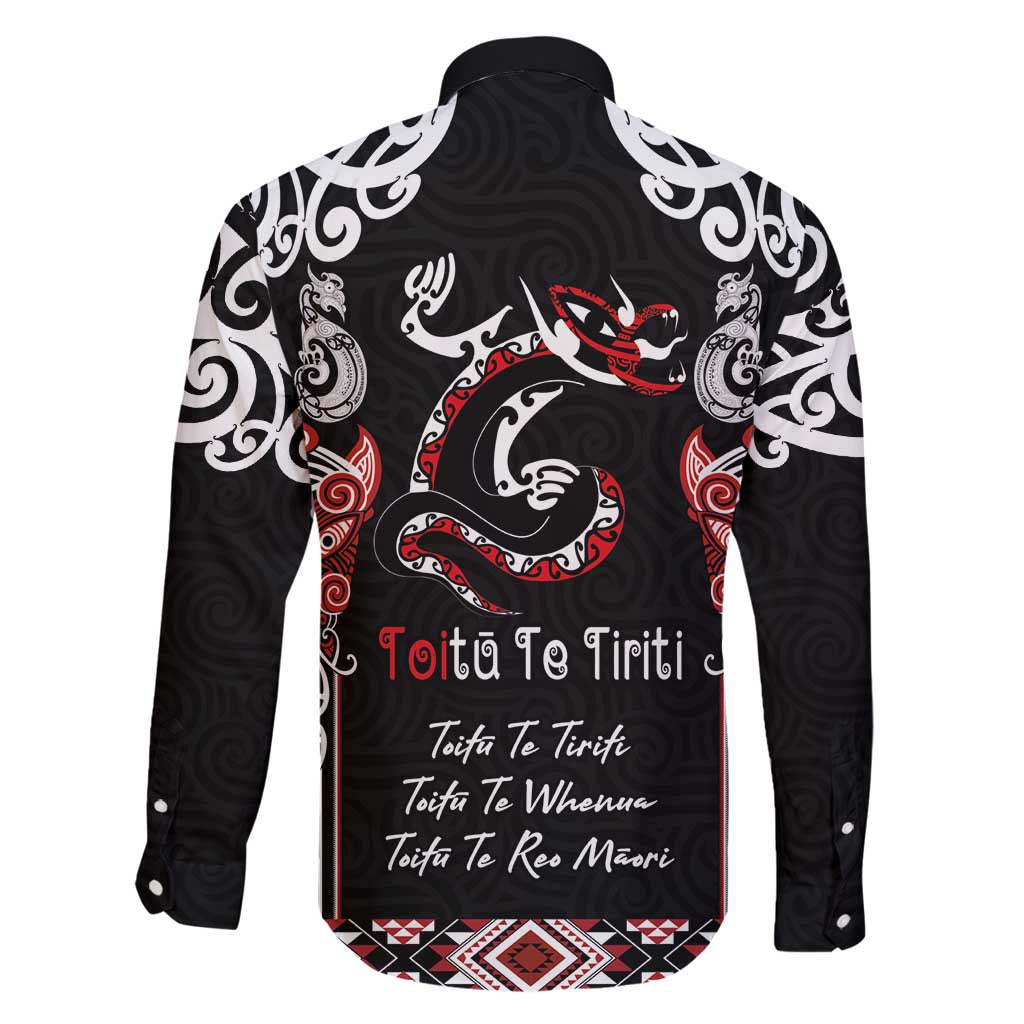 Aotearoa Toitu Te Tiriti-Maori Taniwha Family Matching Summer Maxi Dress and Hawaiian Shirt Toitu Te Whenua Toitu Te Reo Maori LT03 - Polynesian Pride
