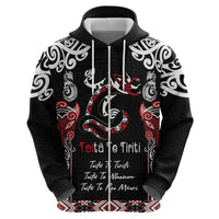 Aotearoa Toitu Te Tiriti-Maori Taniwha Hoodie Toitu Te Whenua Toitu Te Reo Maori