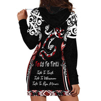 Aotearoa Toitu Te Tiriti-Maori Taniwha Hoodie Dress Toitu Te Whenua Toitu Te Reo Maori