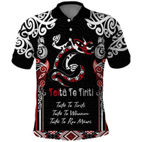 Aotearoa Toitu Te Tiriti-Maori Taniwha Polo Shirt Toitu Te Whenua Toitu Te Reo Maori