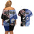 Personalised Aotearoa and Samoa Together Couples Matching Off Shoulder Short Dress and Hawaiian Shirt Tatau Art Tattoos-Taniko and Tukutuku with Maori Pattern