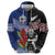 Custom Aotearoa and Samoa Rugby Hoodie Maori Warrior and Teuila Emblem-Tatau with Taniko Art