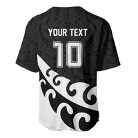 Custom NZ Rugby Baseball Jersey Koru and Silver Fern Sporty Style