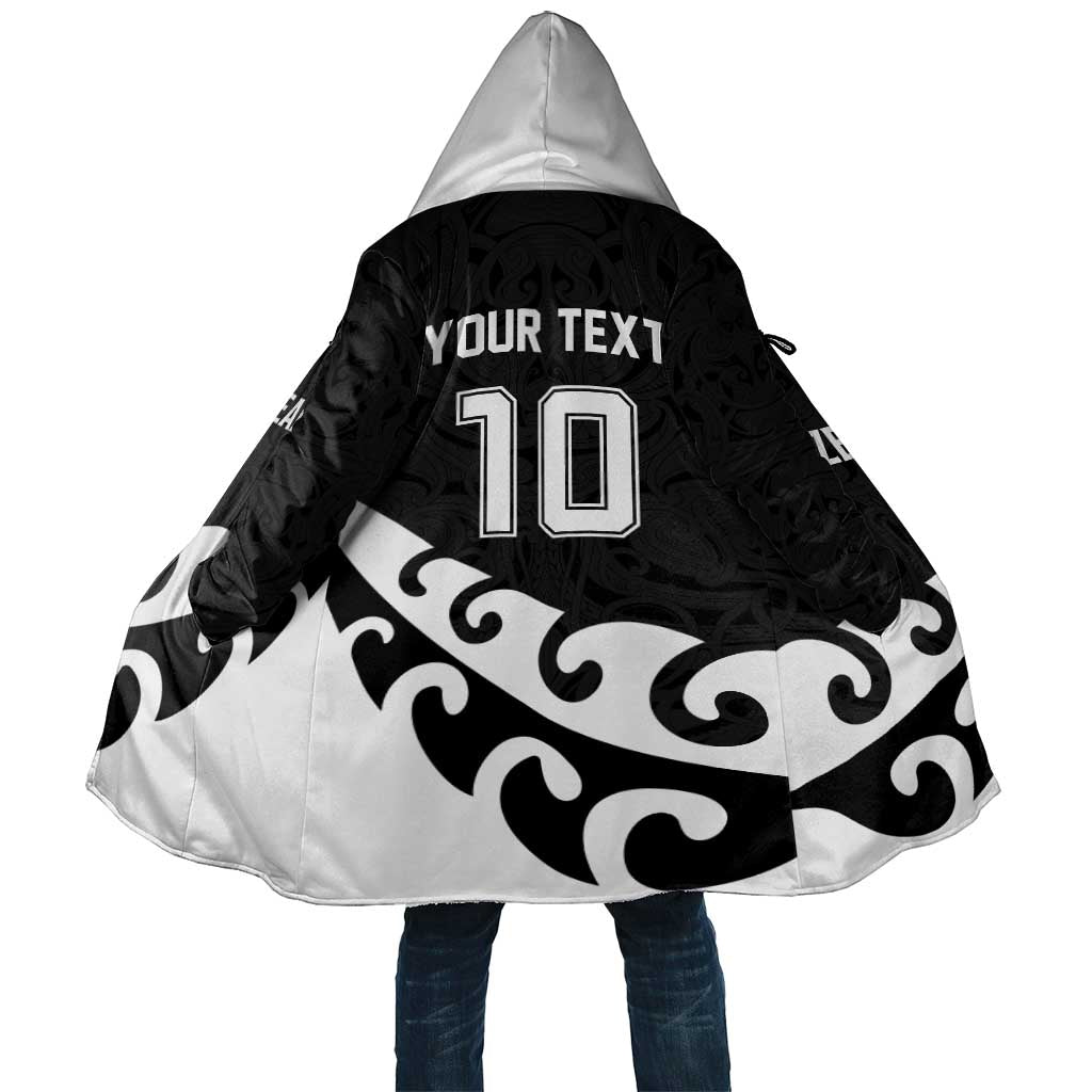 Custom NZ Rugby Cloak Koru and Silver Fern Sporty Style