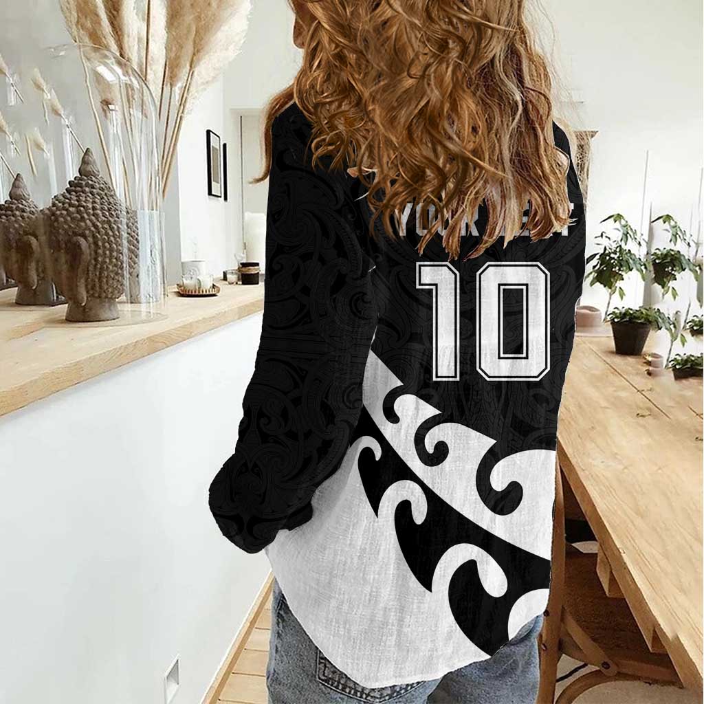 Custom NZ Rugby Women Casual Shirt Koru and Silver Fern Sporty Style LT03 - Polynesian Pride