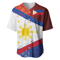 Philippines National Flag Day Baseball Jersey Polynesian and Yakan Tattoo Brush Style