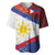 Philippines National Flag Day Baseball Jersey Polynesian and Yakan Tattoo Brush Style