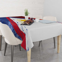 Philippines National Flag Day Tablecloth Polynesian and Yakan Tattoo Brush Style