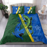 Solomon Island Crocodile and Shark Bedding Set Polynesian Pattern