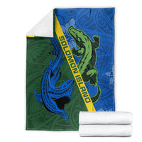 Solomon Island Crocodile and Shark Blanket Polynesian Pattern