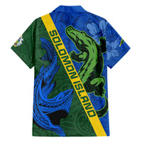 Solomon Island Crocodile and Shark Family Matching Off Shoulder Maxi Dress and Hawaiian Shirt Polynesian Pattern LT03 - Polynesian Pride