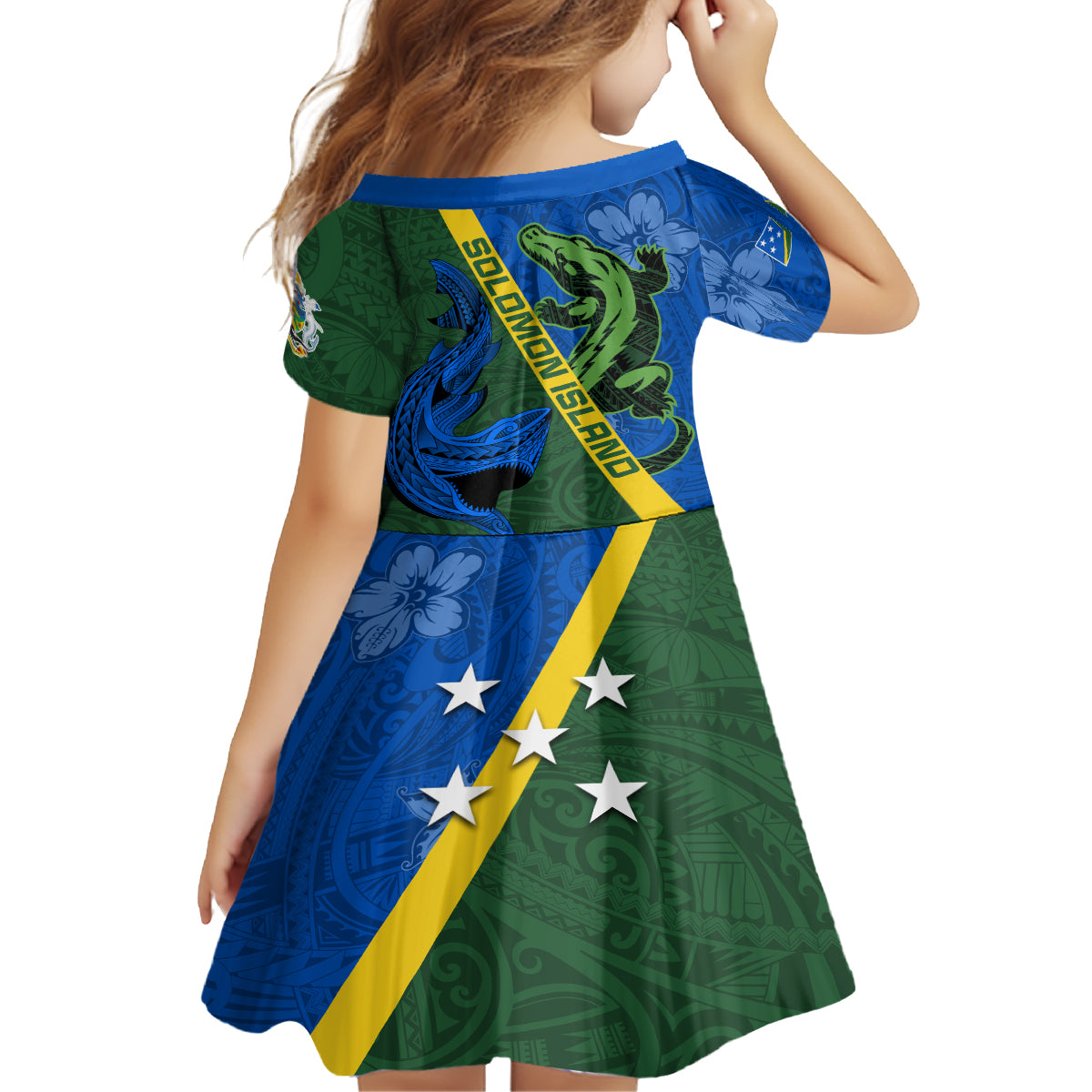 Solomon Island Crocodile and Shark Family Matching Summer Maxi Dress and Hawaiian Shirt Polynesian Pattern LT03 - Polynesian Pride