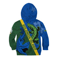 Solomon Island Crocodile and Shark Kid Hoodie Polynesian Pattern
