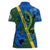 Solomon Island Crocodile and Shark Women Polo Shirt Polynesian Pattern