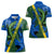 Solomon Island Crocodile and Shark Women Polo Shirt Polynesian Pattern