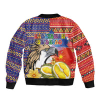 Philippines Kadayawan Bomber Jacket Filipino Eagle Durian with Polynesian and Igorots Pattern