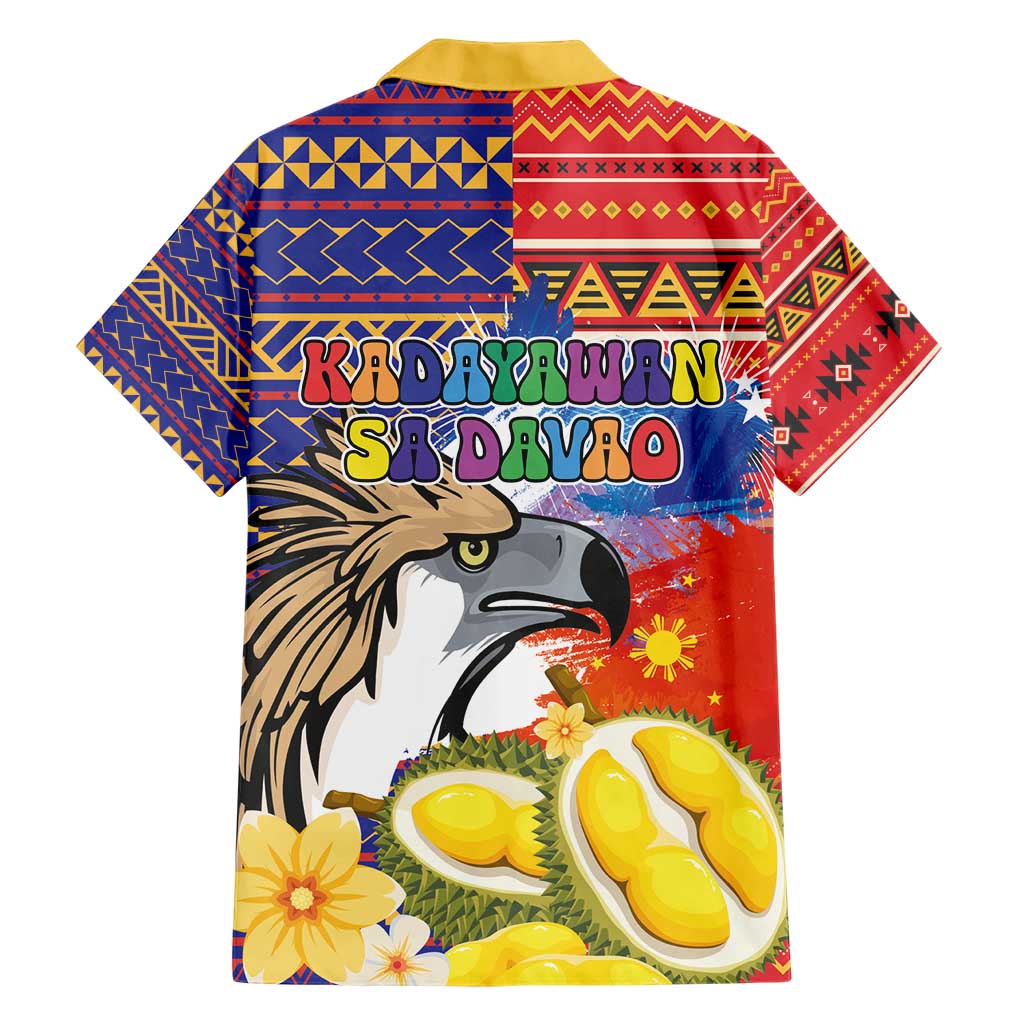 Philippines Kadayawan Hawaiian Shirt Filipino Eagle Durian with Polynesian and Igorots Pattern