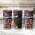 Hawaii Statehood Day Tumbler Cup 50th state of the United States Kakau Tattoos and Hibiscus Grunge - Polynesian Pride