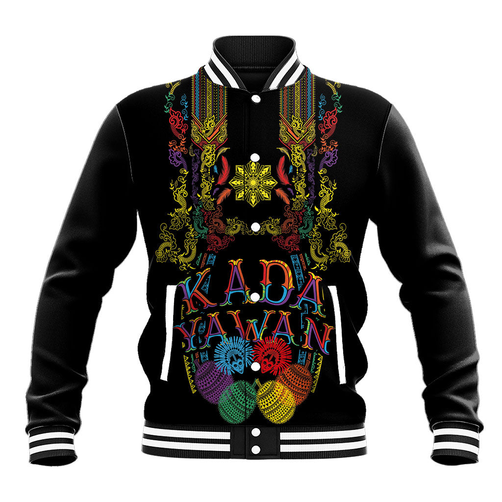 Philippines Kadayawan Festival Baseball Jacket Polynesian Tribal Art Barong Style
