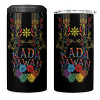Philippines Kadayawan Festival 4 in 1 Can Cooler Tumbler Polynesian Tribal Art Barong Style