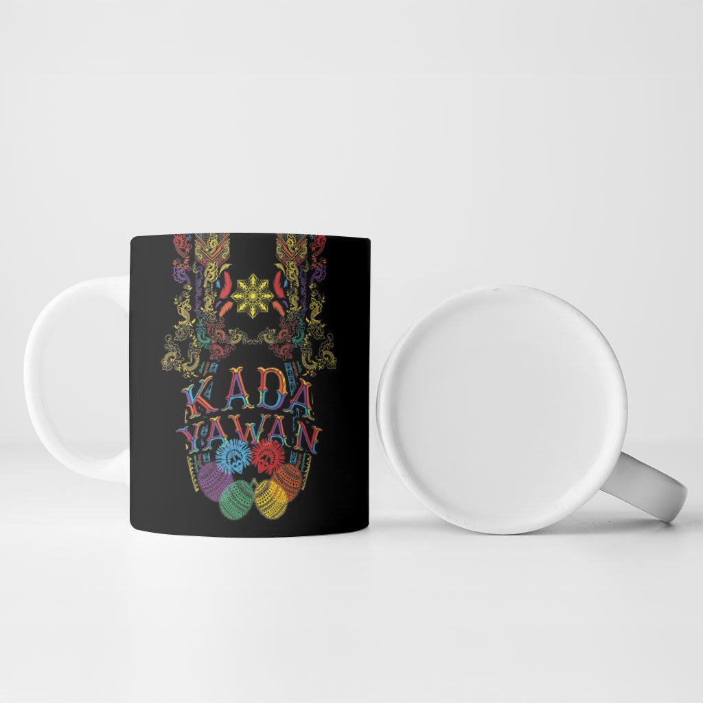 Philippines Kadayawan Festival Ceramic Mug Polynesian Tribal Art Barong Style