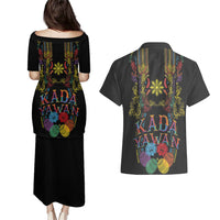 Philippines Kadayawan Festival Couples Matching Puletasi and Hawaiian Shirt Polynesian Tribal Art Barong Style LT03 - Polynesian Pride