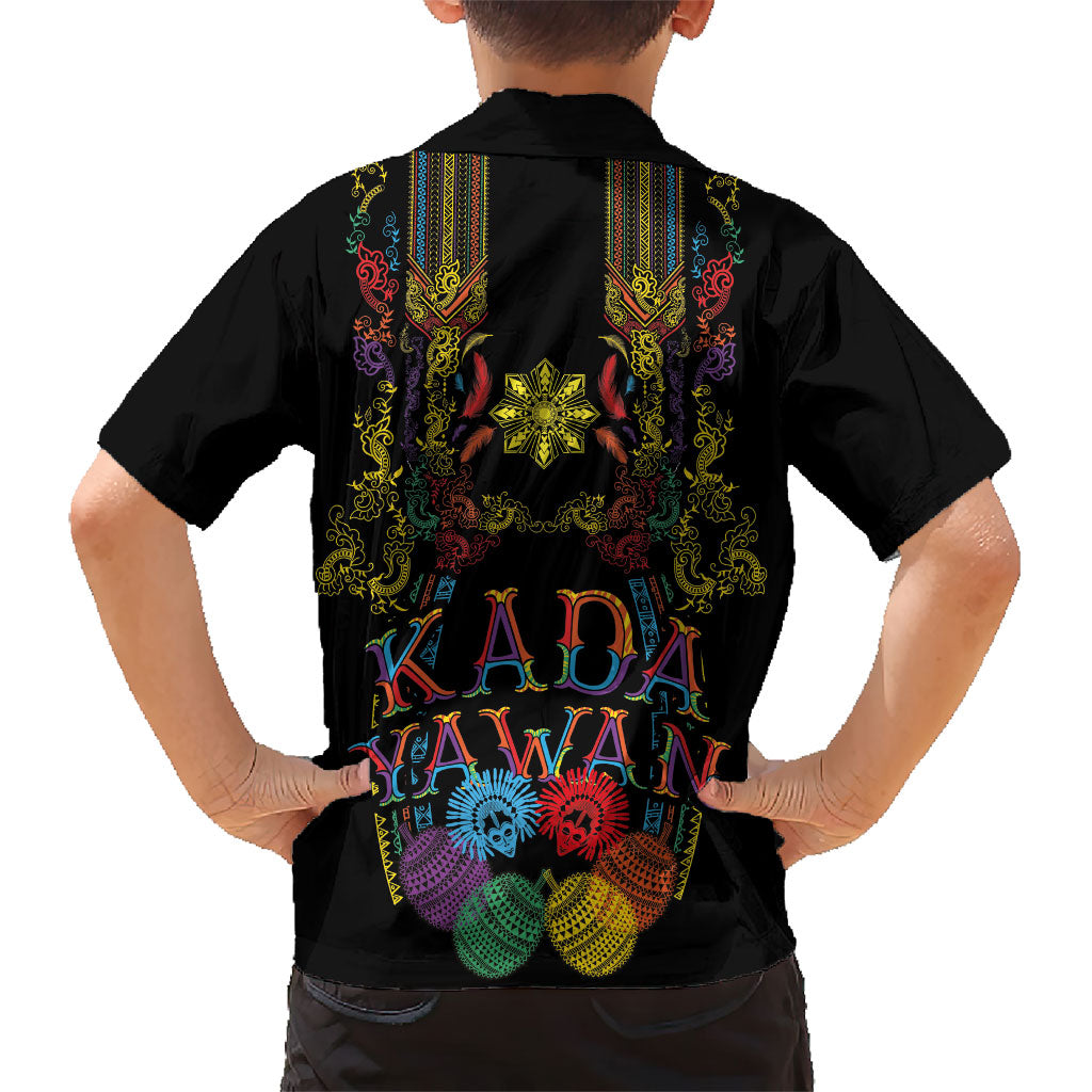 Philippines Kadayawan Festival Family Matching Summer Maxi Dress and Hawaiian Shirt Polynesian Tribal Art Barong Style LT03 - Polynesian Pride
