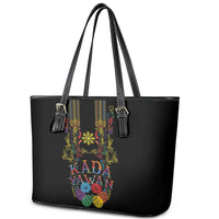 Philippines Kadayawan Festival Leather Tote Bag Polynesian Tribal Art Barong Style