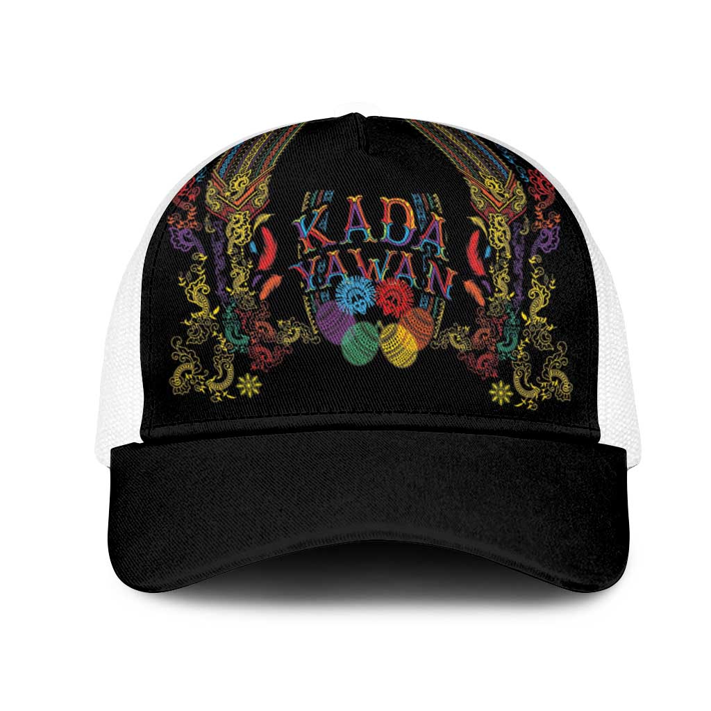 Philippines Kadayawan Festival Mesh Trucker Cap Polynesian Tribal Art Barong Style
