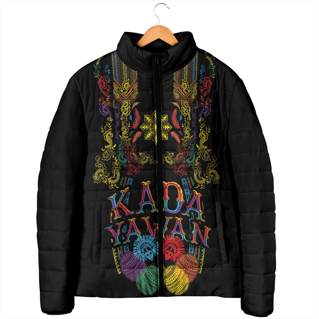 Philippines Kadayawan Festival Padded Jacket Polynesian Tribal Art Barong Style